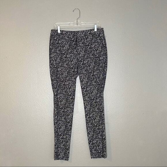 Katherine Barclay Black Print Pants Sz 6 - Picture 1 of 8